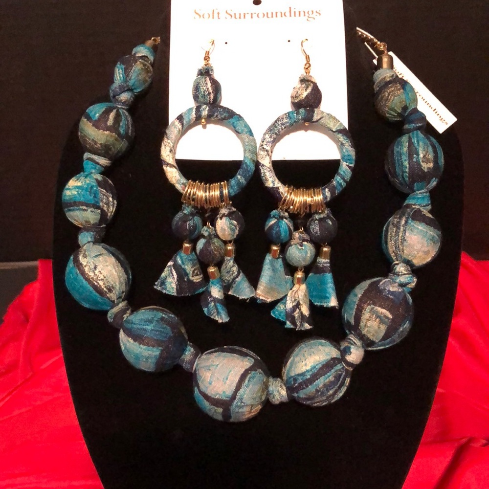 Soft Surroundings earrings and necklace